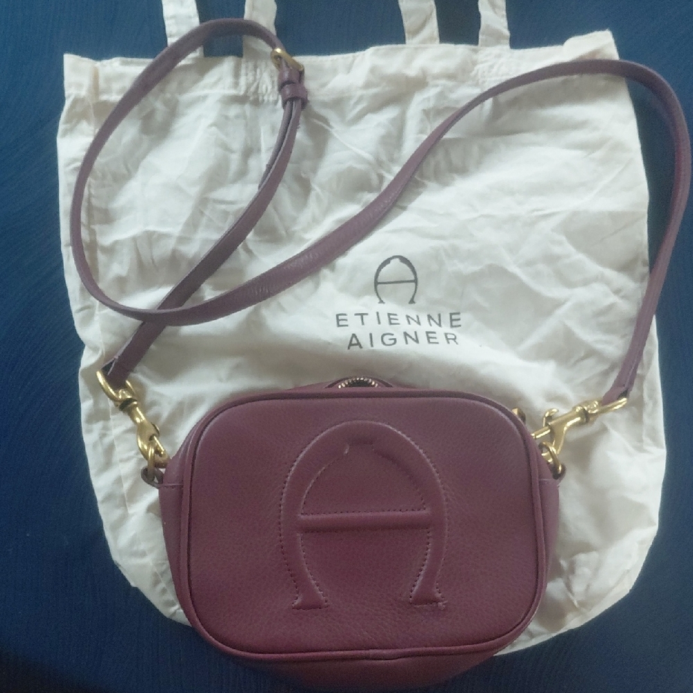 Etienne Aigner Wine Crossbody Bag